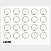 20 - 1,5" Favour Stickers Flore verte avec branche (Feuille)