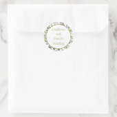 20 - 1,5" Favour Stickers Flore verte avec branche (Sac)