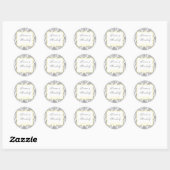 20 - 1,5" Favour Stickers Gris Jaune Damas Lace (Feuille)