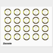 20 - 1,5" Favour Stickers Light/Olive Green Chande (Feuille)