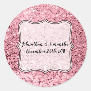 20 - 1,5" gunst Stickers Roos gouden glitter
