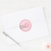 20 - 1,5-inch enveloppen Roze hydrangea Ronde Sticker (Envelop)