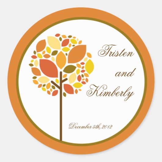 20 - 1,5 inch voor Stickers Modern Autumn Tree Her (Voorkant)