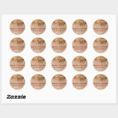 20 - 1,5 po Favor Stickers Blé sur Burlap Sack Cou (Feuille)