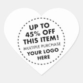 20 aangepaste hartstickers 45% korting bulk-aankoo hart sticker (Voorkant)