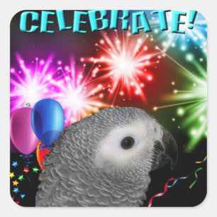 20 Afrikaanse grijze stickers