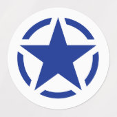 20 Amerikaanse  sterpotlood Decals Labels (Design 2)