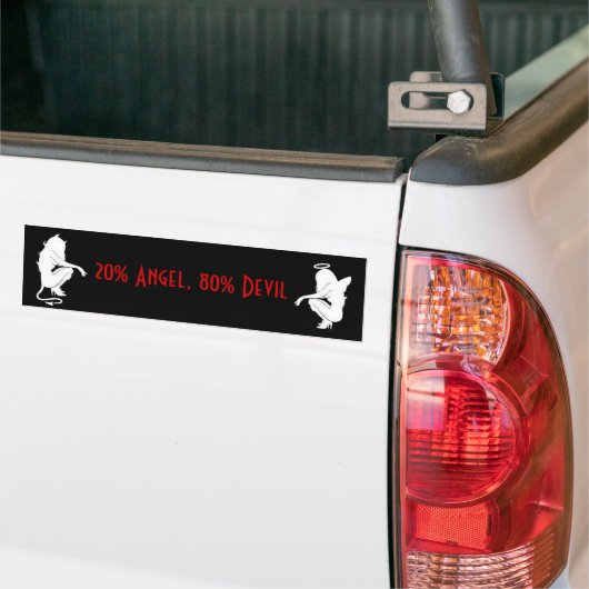 20% Angel, 80% Devil Bumpersticker (Op Truck)
