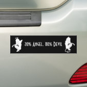 20% Angel, 80% Devil Bumpersticker (Op auto)