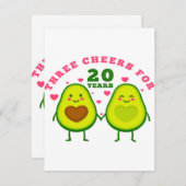 20 ans de mariage| cadeau pour mari invitation (Devant / Derrière)