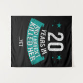 20 ans de mariage | tapisserie cadeau de famille (Devant (Horizontal))