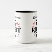 20 ans d'être M. le Mari droit Anniversaire Mug (Centre)