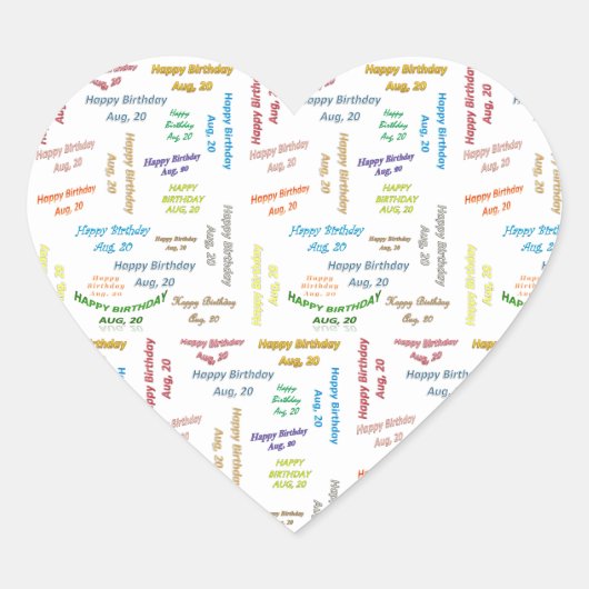 20 augustus, Sticker op zaterdag (Voorkant)