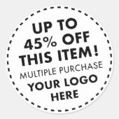 20 Autocollants Ronds Personnalisés 45% de réducti (Devant)