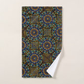 20 Blauw en Goud Mandala Handdoek (Handdoek)