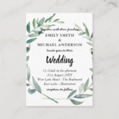 20 Budget Olijfbladeren Bruiloft Uitnodigen N Enve Advieskaart (Voorkant)