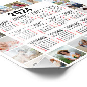 20 Collage Photo 2024 Année En Coup D'Oeil Calendr (Coin)