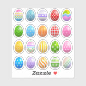 20 Colorful Easter Eggs Scrapbook-Stickers Sticker (Vel)