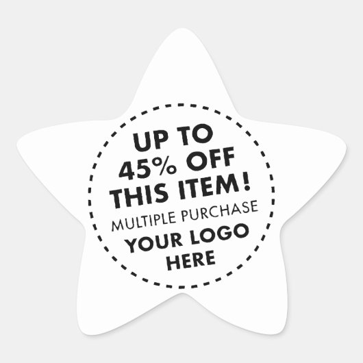20 Custom Star Stickers 45% OFF Bulk Kopen Korting (Voorkant)