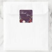 20 Dank u Stickers Plum Paarse Rozen Goud Geome (Tas)