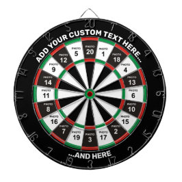 20 dartboard met aangepaste tekst voor foto's dartbord
