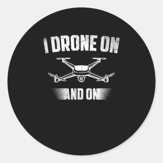 20.Drones voor een dronepiloot Ronde Sticker (Voorkant)