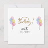 20 E Carte Anniversaire (Devant)