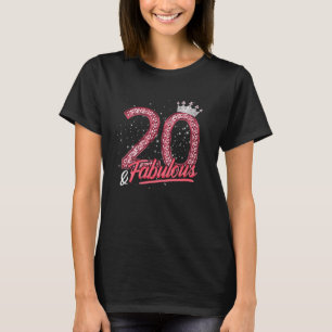 20 en Fabulous 20th Birthday Women Girls Diamond T-shirt