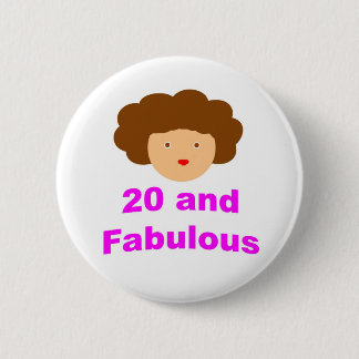 20 en geweldig ronde button 5,7 cm