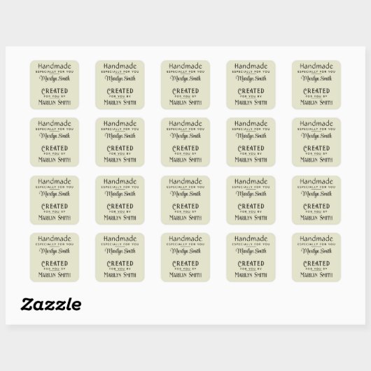 20 Fabriqués à la main & Créés, Étiquette de Cadea (Feuille)