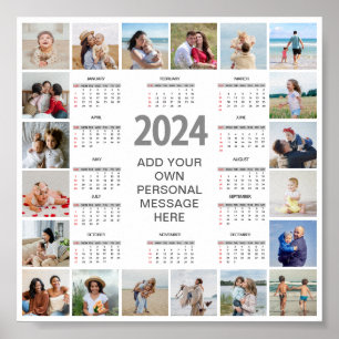 20 Foto Collage 2024 Jaaroverzicht Kalender Poster