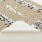 20 Foto Collage met moderne naam van patroonscript Sherpa Deken (3/4)