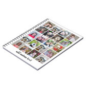 20 Foto collage - Net met Script-tekst - wit Notitieboek (Linkerzijde)