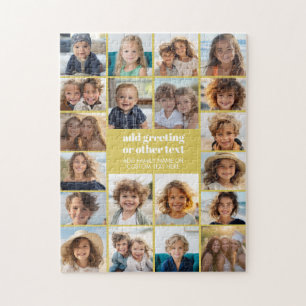 20 Foto Collage - Wit met Gele Tekst Legpuzzel