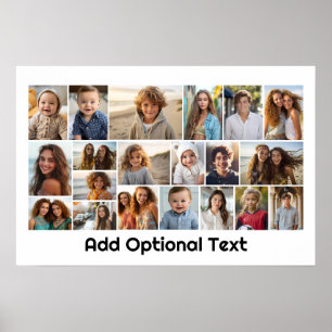 20 Foto Raster Collage - Wit - Mod Type Wit Poster