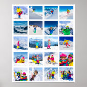 20 Foto Raster Collage Wit Poster (Voorkant)