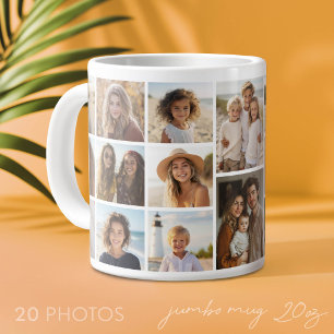 20 foto sjabloon collage - modern minimal wit extra grote beker