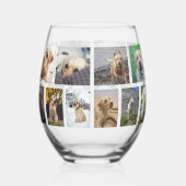 20 Fotocollage gepersonaliseerd Wijnglas Zonder Voet (Voorkant)