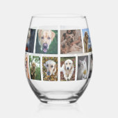 20 Fotocollage gepersonaliseerd Wijnglas Zonder Voet (Achterkant)