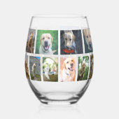 20 Fotocollage gepersonaliseerd Wijnglas Zonder Voet (Links)