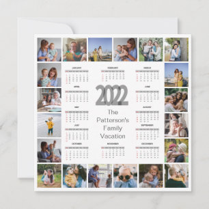 20 Fotocollage Voeg Jouw tekst 2022 Kalender Kaart