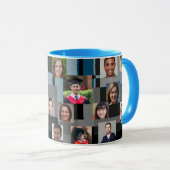 20 Foto's Blauw Modern Love You Papa Grootvader Mok (Voorkant rechts)