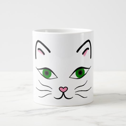 20 g/m2. Jumbo Mug - Kitty Face (Devant)