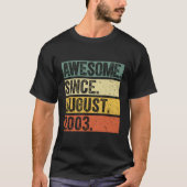 20 Geweldige sinds augustus 2003 20th T-shirt (Voorkant)