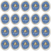 20 Gold Skep avec miel Honeybees Honey sur Sticker (Devant)