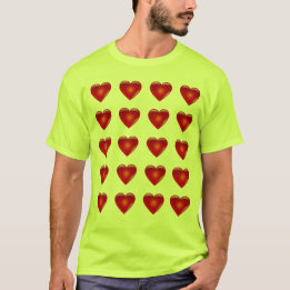 20 Harten op Safety Yellow Green T-shirt