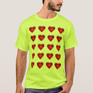 20 Harten op Safety Yellow Green T-shirt