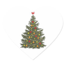 20 hartvormige kerst leuke stickers