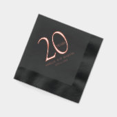 20 jaar 20ste huwelijksverjaardag naam en data folie servetten (Links)