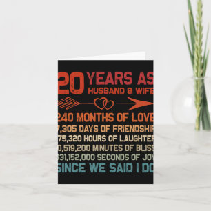 20 jaar als man & amp; vrouw 20e Jubileum Gi Kaart